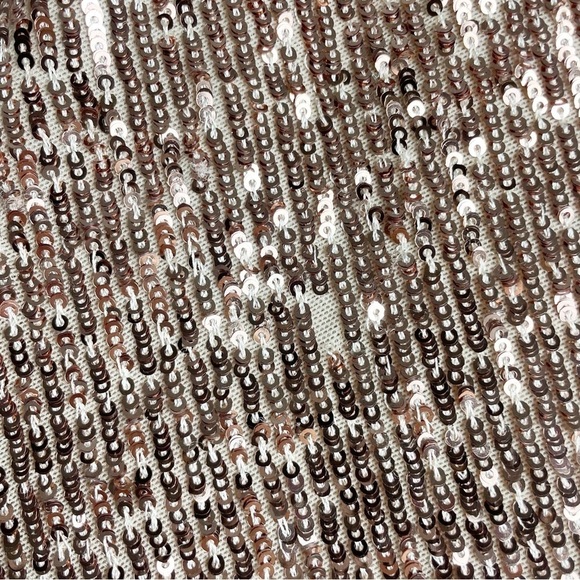 Rasario Sequin V Neck Maxi Gown Rose Gold Size 2 Formal Evening Cocktail Party - Picture 10 of 10